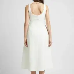 Sheike Blissful Textured Midi Dress Ivory White Size 16 for rent on The Volte - image 2