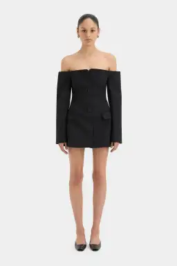 Sir The Label Sandrine Tailored Mini Dress in Black Size 3 / AU 12