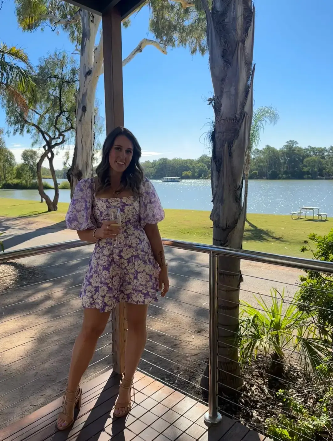 Acler Anther Mini Dress Purple Floral Size 8 for rent on The Volte - main image