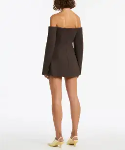 Sir the Label Sandrine Tailored Mini Dress Brown Size 2/ Au 10 for rent on The Volte - image 4