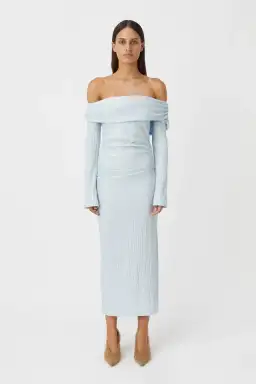 Camilla and Marc Shaw Midi Dress in Sky Blue Size 6
