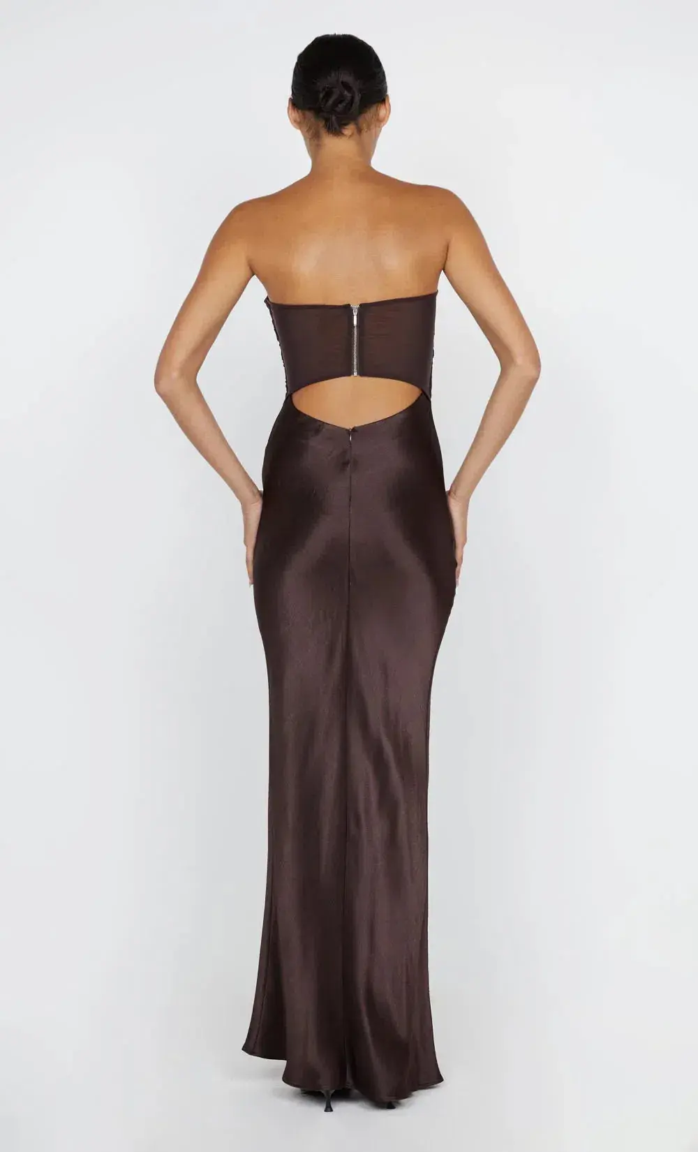 Bec & Bridge Halle Strapless Dress Chocolate Size 6 - Image 3