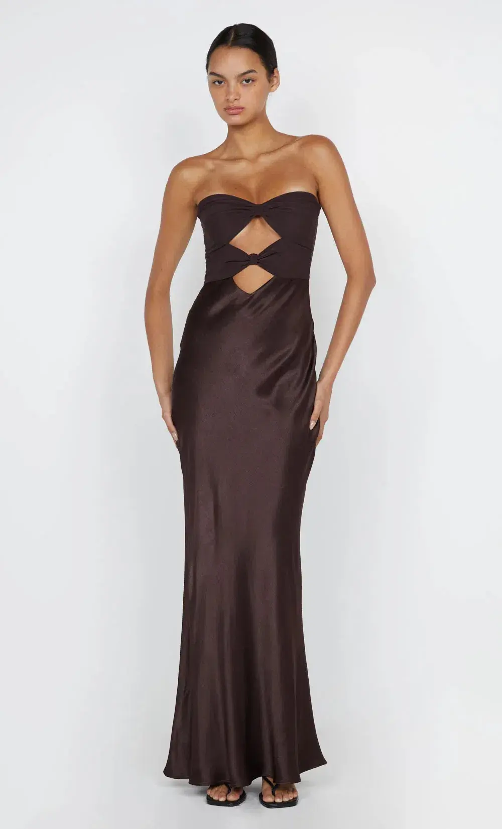 Bec & Bridge Halle Strapless Dress Chocolate Size 6 - Image 2