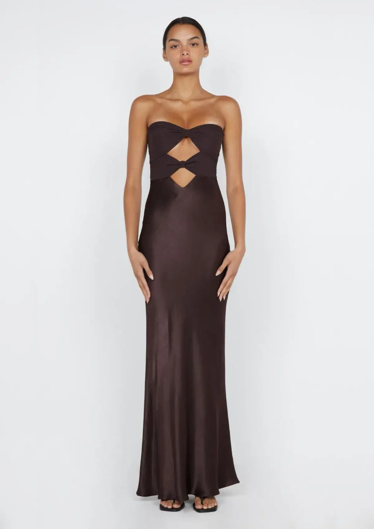Bec & Bridge Halle Strapless Dress Chocolate Size 10 - Image 1