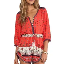 Spell Desert Wanderer Playsuit Sunset Red Size XXL / AU 16 for rent on The Volte - image 2