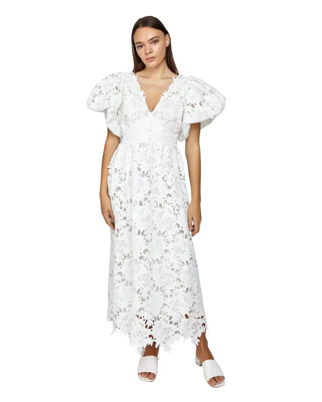 Leo Lin Jennifer Dress White Size AU 10 for rent on The Volte - main image