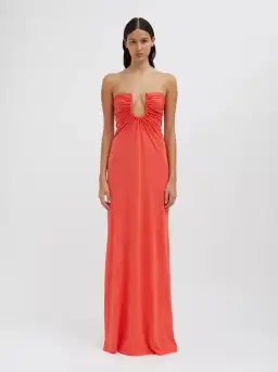 Christopher Esber Arced Gown Grapefruit Size AU 6 for rent on The Volte - image 1