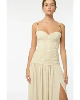 Manning Cartell Double Time Pleat Dress Cream Size AU 8 for rent on The Volte - image 2