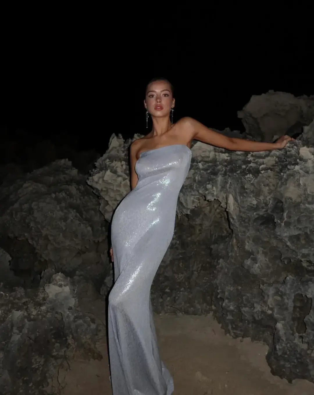 Natalie Rolt Kiki Dress Silver Size 1 / AU 8 for rent on The Volte - main image