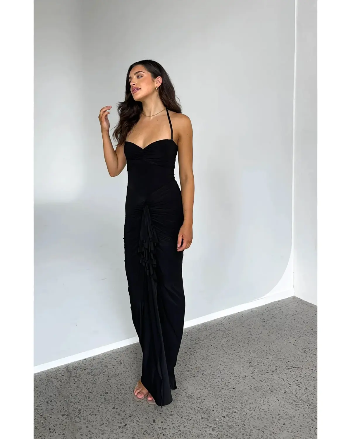 Natalie Rolt Black Shontae Gown Black Size 1 / AU 8 - Image 1