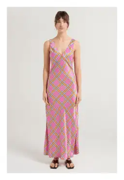 Steele Eadie Dress Pink Check Size 14 for rent on The Volte - image 2