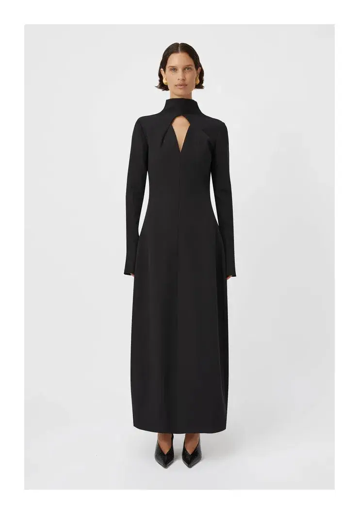 Camilla and Marc The Tenera Cocoon Maxi Dress in Black Size 10 for rent on The Volte - main image