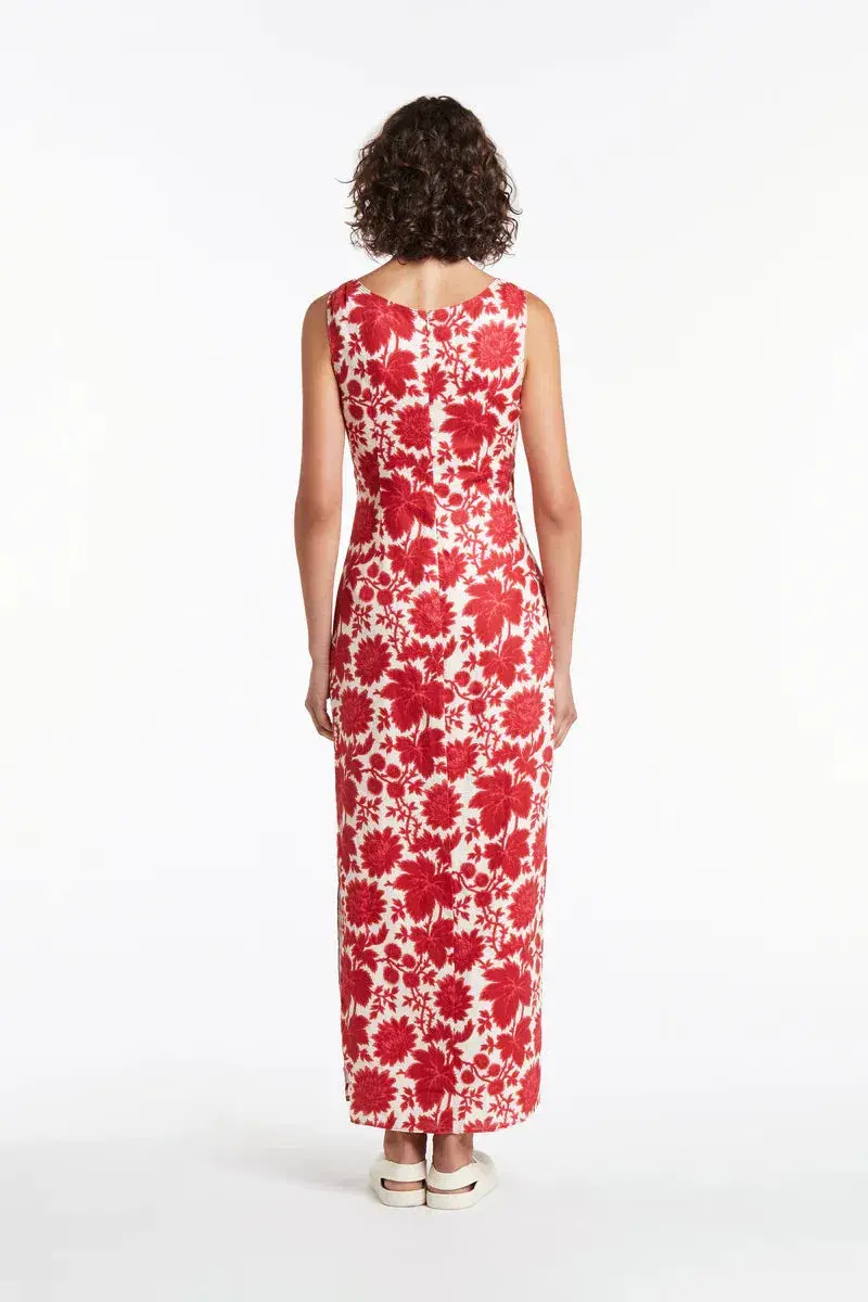 Sir the Label Cinta Cut Out Midi Dress in Valentina Floral Print Size 2/Au 10 for rent on The Volte - main image