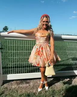 Leo Lin The Katy Bustier Mini Dress in Opulent Print Size 10 for rent on The Volte - image 2