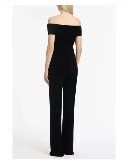 Carla Zampatti Off Shoulder Bodysuit Top and Velvet Pant Black Size 6 for rent on The Volte - image 7
