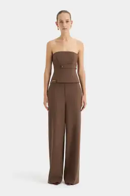 Sir The Label Bromley Bodice and Pant Set in Chocolate Size 1 / AU 8 for rent on The Volte - image 1
