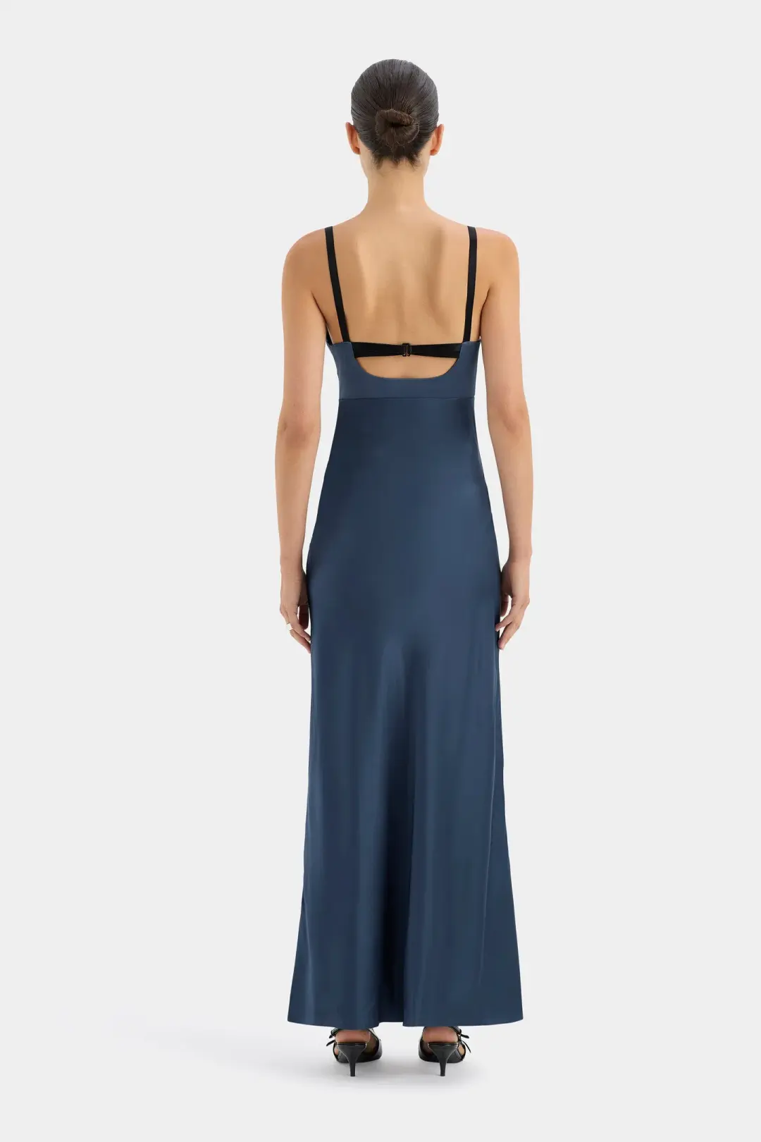 Sir the Label Depeche Balconette Gown in Dark Blue Size AU 10 for rent on The Volte - main image