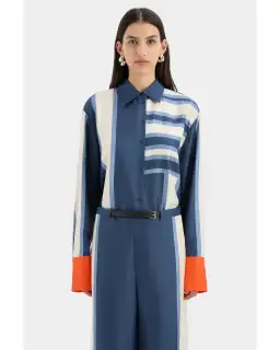 Sir The Label Dazed Shirt Size 0/Au 6 and Relaxed Pant Size 2/Au 10 Set Studio Print for rent on The Volte - image 2