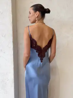 Sir the Label Danseurs Lace Slip Dress Blue Size 1/Au 8 for rent on The Volte - image 3