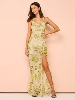 Bec & Bridge Lylou Maxi Dress Green Print Size 10 for rent on The Volte - image 2