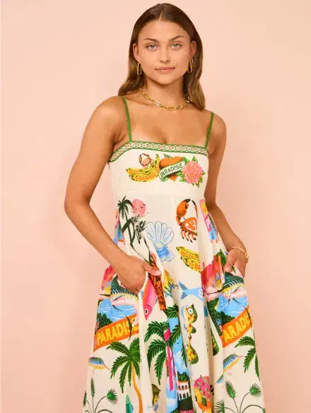 Alemais Paradiso Sundress In Multi Size 6 for rent on The Volte - main image