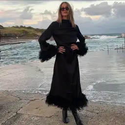 Rachel Gilbert Pietro Dress Black Size 1/AU8 for rent on The Volte - image 1