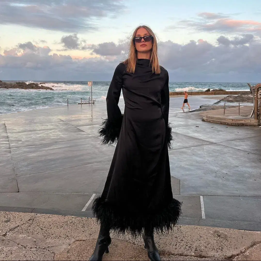 Rachel Gilbert Pietro Dress Black Size 1/AU8 for rent on The Volte - main image