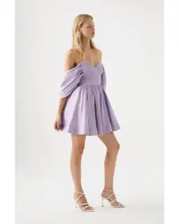 Aje Zorina Sweetheart Mini Dress in Lilac Size AU 8 for rent on The Volte - image 2