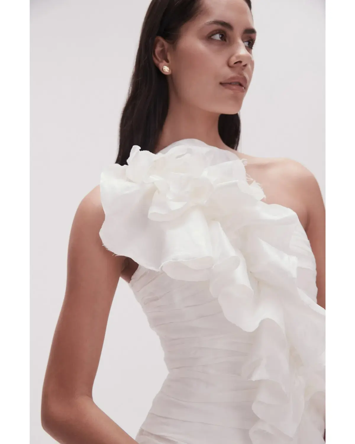 Aje Adelia Ruffle Mini Dress Ivory Size AU 12 - Image 3