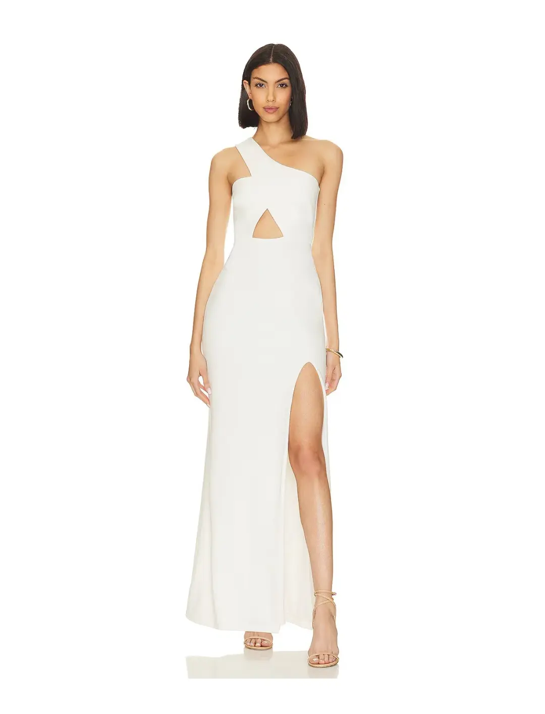 Nookie Bliss Cut Out Gown in Ivory Size 8 for rent on The Volte - main image