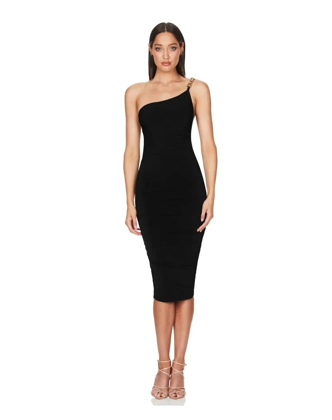 Nookie Alyssa Chain Midi Dress Black Size 8 for rent on The Volte - main image