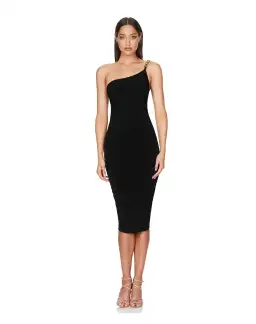 Nookie Alyssa Chain Midi Dress Black Size 8 for rent on The Volte - image 1