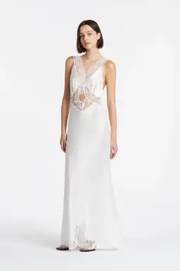 Sir the Label Aries Cut Out Dress Ivory Size 8 for rent on The Volte - image 1