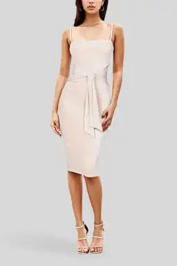 Nookie Luna Midi Dress in Nude Size 8 for rent on The Volte - image 3