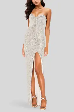 Nookie Galaxy Gown in Silver Size 8 for rent on The Volte - image 1