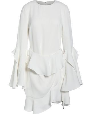 Rebecca Vallance Long Sleeve Short Dress White Size 6 - Image 2
