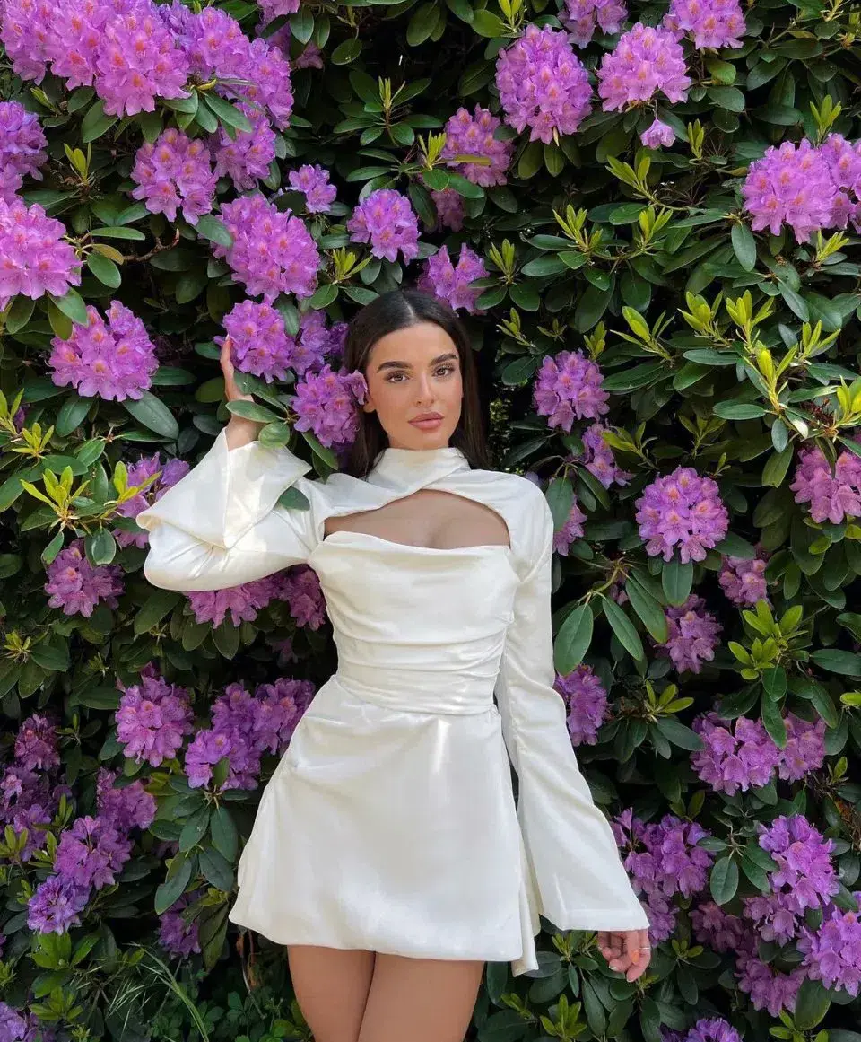 House Of CB Toira Long Sleeve Dress White Size S / AU 8 for rent on The Volte - main image