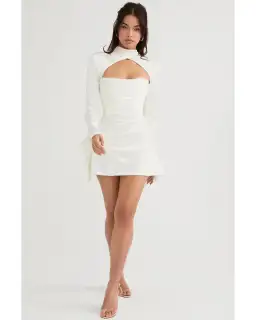 House Of CB Toira Long Sleeve Dress White Size S / AU 8 for rent on The Volte - image 1
