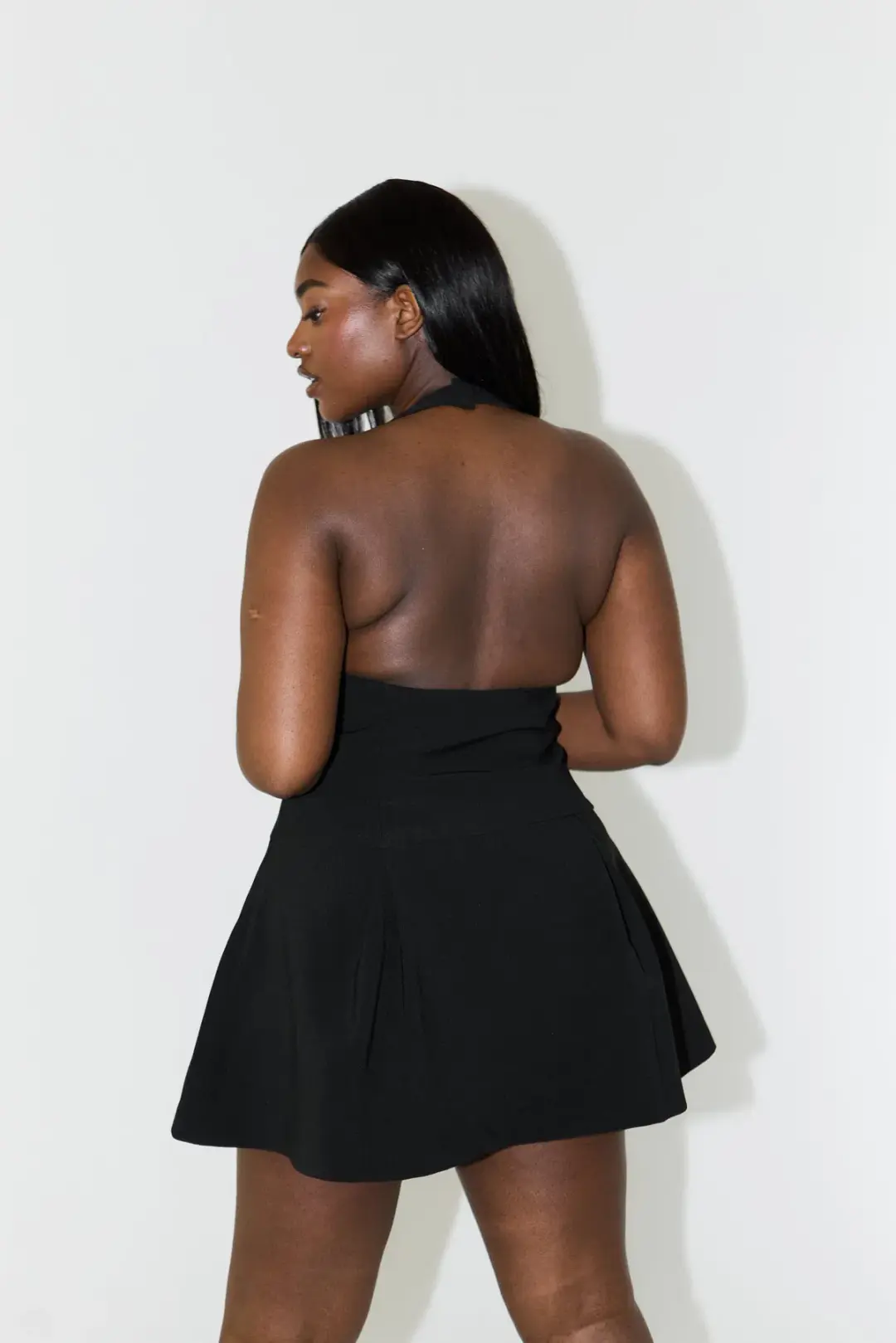 Odd Muse Ultimate Muse Dropped Hem Mini Dress in Black Size XS/ AU 6 for rent on The Volte - main image
