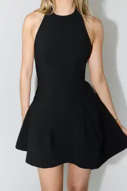 Odd Muse Ultimate Muse Dropped Hem Mini Dress in Black Size XS/ AU 6 for rent on The Volte - image 3
