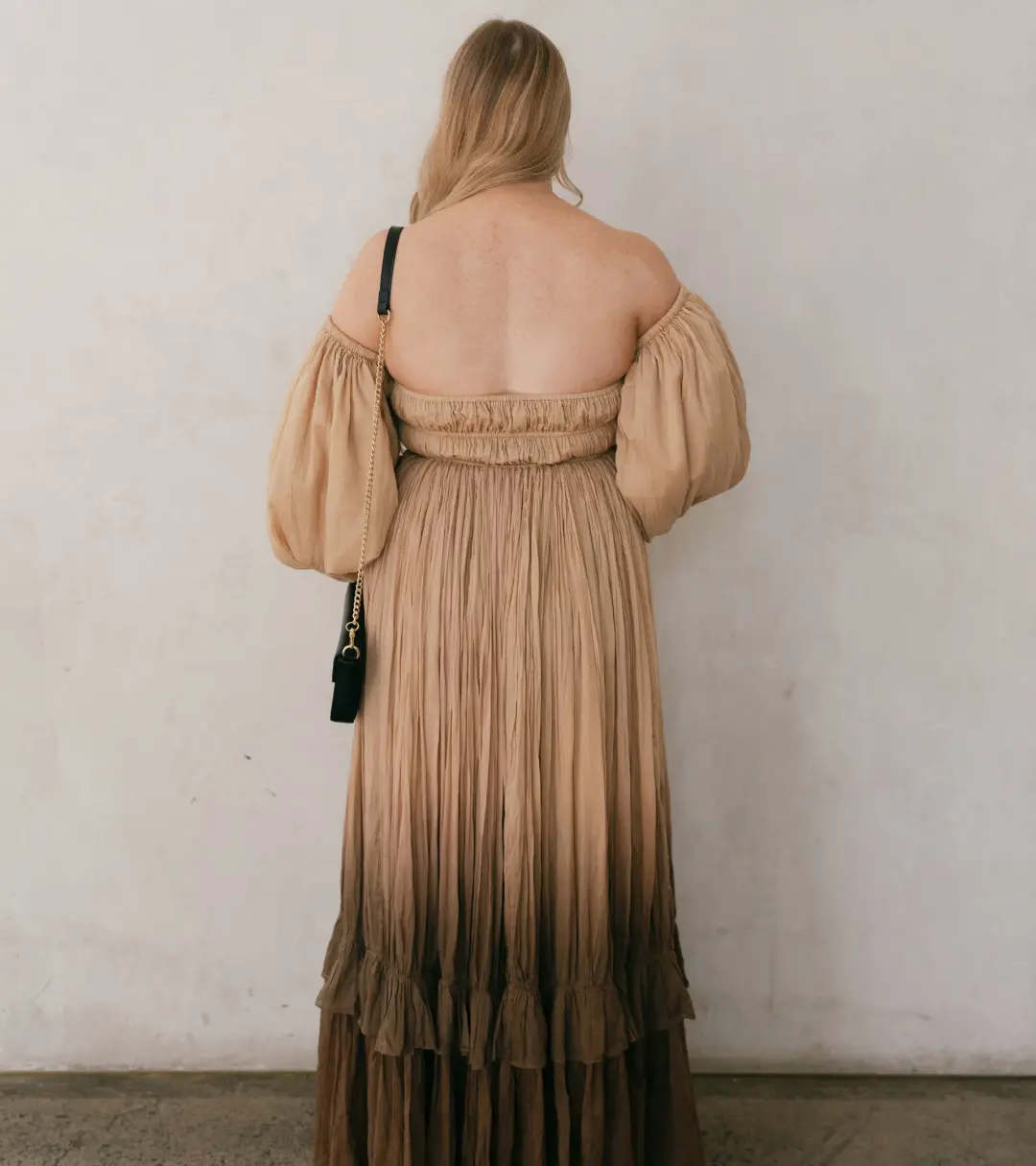 Rooh Collective Poppy Ombre Maxi Dress Brown Multi Size L / AU 12 for rent on The Volte - main image