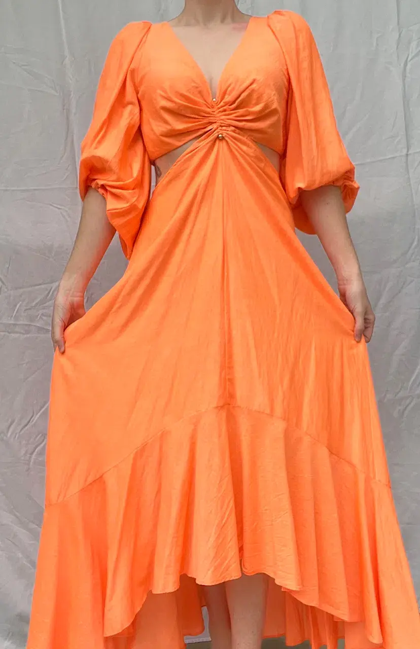 Sheike Bravo Maxi Dress Orange Size 10 for rent on The Volte - main image