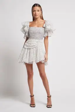 Sofia the Label Florence Dress White Polka Size 8 for rent on The Volte - image 1