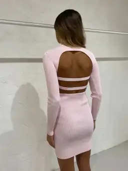 Manning Cartell Escape Clause Backless Mini Dress In Pastel Pink Size 8 for rent on The Volte - image 5