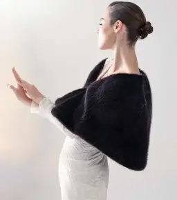 Unreal Fur Yasmine Wrap Black OS for rent on The Volte - image 3