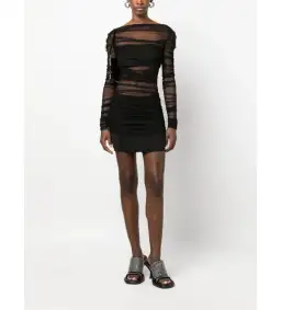 Christopher Esber Semblance Tulle Overlay Mini Dress Black Size 10 for rent on The Volte - image 1