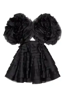 Aje Amour Ruffle Mini Dress Black Size 8 for rent on The Volte - image 5