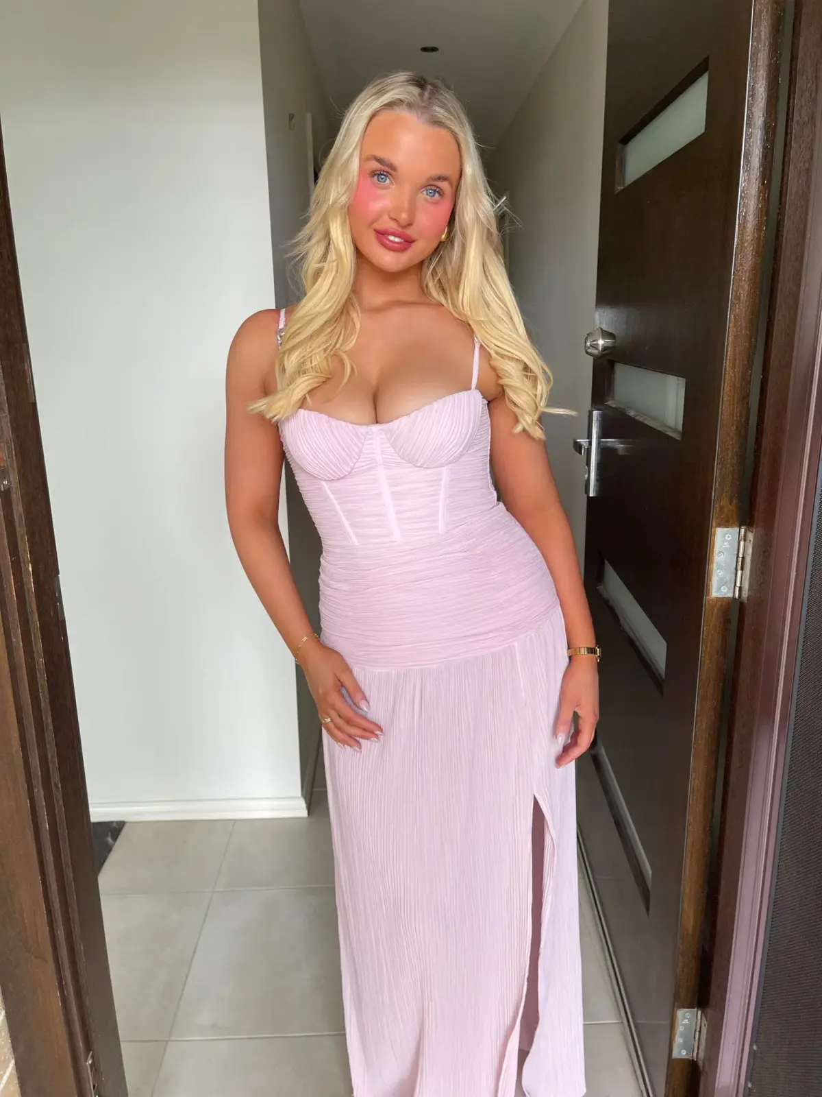 Manning Cartell Double Time Pleat Dress in Hydrangea Size 8 - Image 2