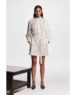 Alemais Pegasus Embroidered Mini Dress White Size AU 8 for rent on The Volte - image 2