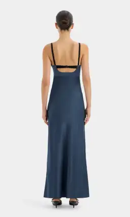 Sir the Label Depeche Balconette Gown Dark Blue Size 2 / AU 10 for rent on The Volte - image 2